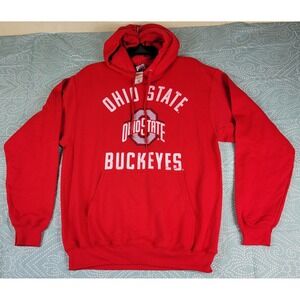 Ohio‎ State Buckeyes Red Hoodie Sweatshirt Fleece Size M NWT Drawstring